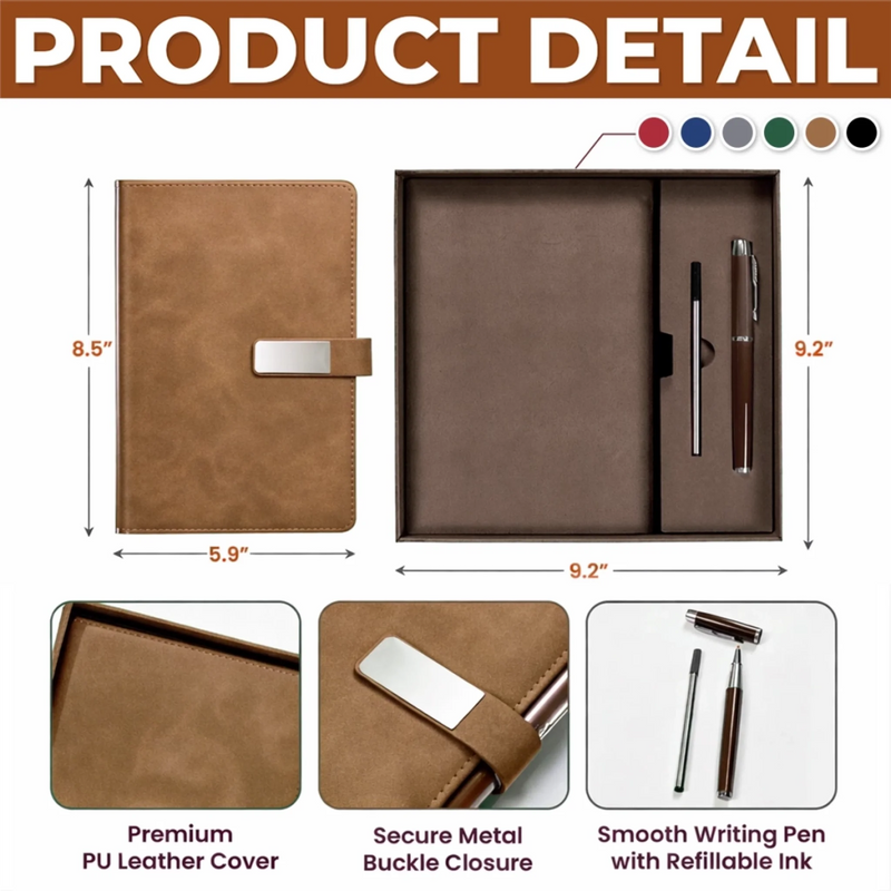 Personalized PU Leather Notebook - Meaningful Memorial or Graduation Gift - Write Your Own Story
