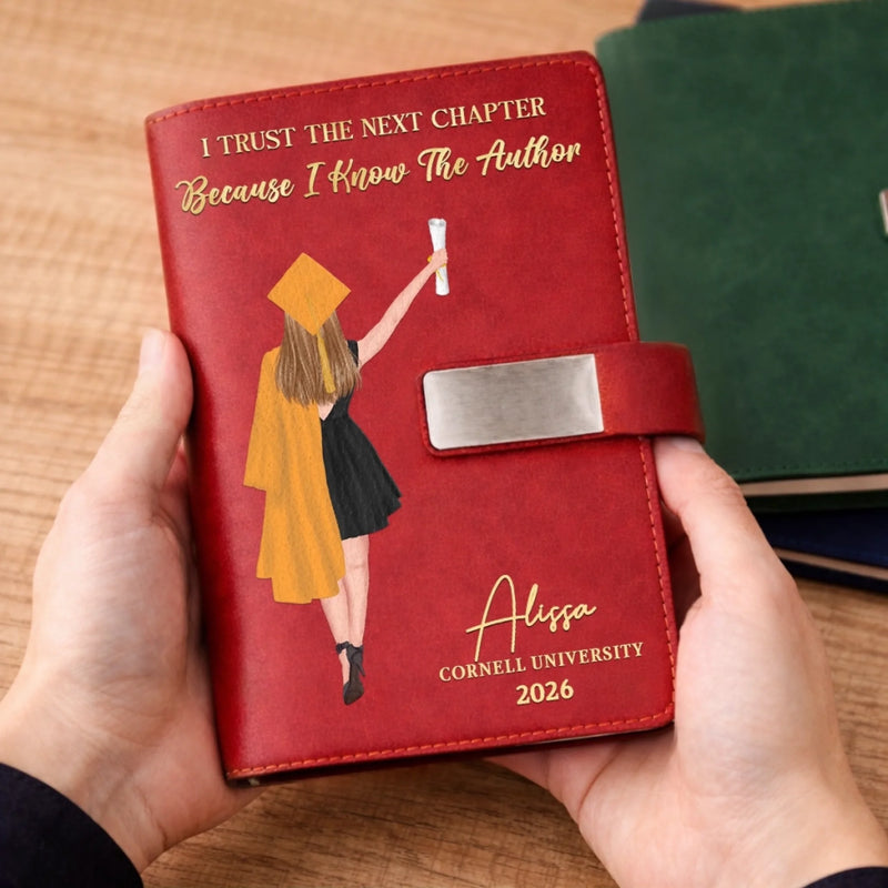 Personalized PU Leather Notebook - Meaningful Memorial or Graduation Gift - Write Your Own Story