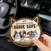 Personalized Car Visor Clip - Gift For Cat Owners, Cat Lovers - I'm Waiting At Home Drive Safe