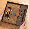 Personalized PU Leather Notebook - Meaningful Memorial or Graduation Gift - Go Where Your Dreams Take You