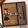 Personalized PU Leather Notebook - Meaningful Memorial or Graduation Gift - Go Where Your Dreams Take You