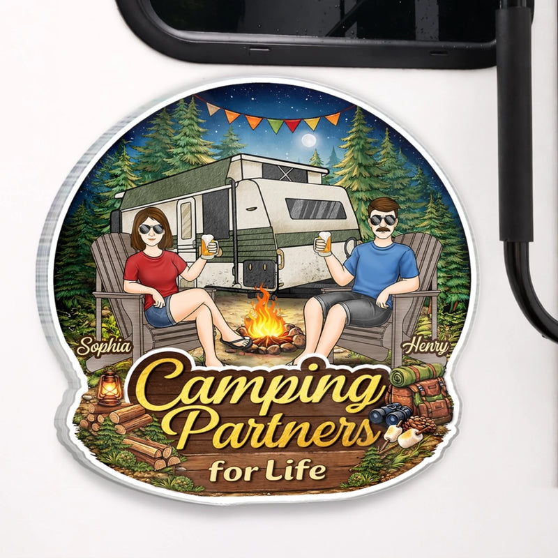 Personalised Door Magnet - Anniversary Wedding Camping Gifts for Couples Custom Door Magnet - Home Is Wherever We Park It