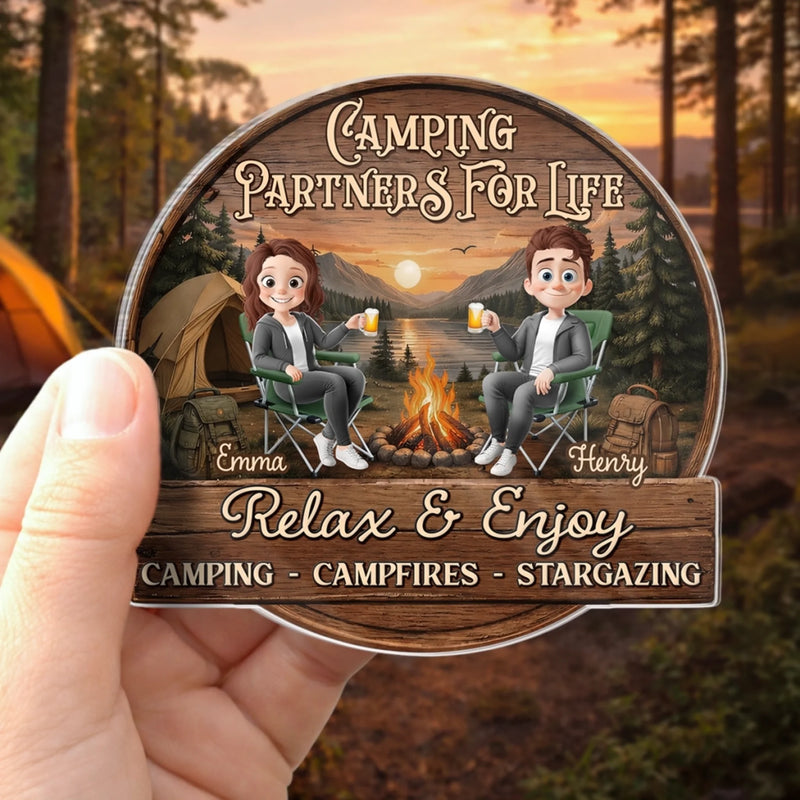 Personalised Door Magnet - Summer Holiday & Travel Gift for Couples - Love Is Our Greatest Adventure
