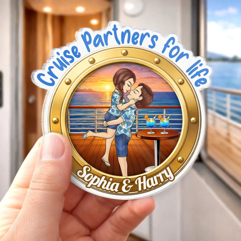 Personalised Cruise Ship Door Magnet - Summer Holiday & Travel Gift for Couples - Sunsets And Love All Summer