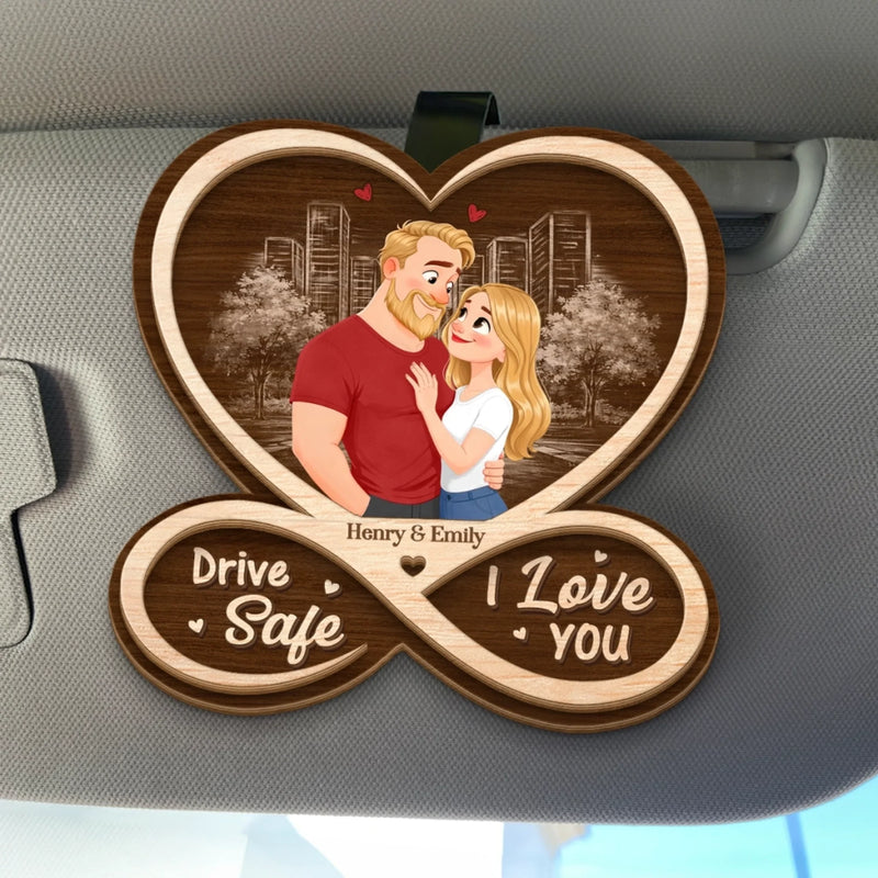 Personalised Car Visor Clip - Anniversary Wedding Gifts For Couple - You Make Life Feel Balanced
