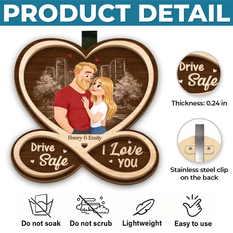 Personalised Car Visor Clip - Anniversary Wedding Gifts For Couple - You Make Life Feel Balanced