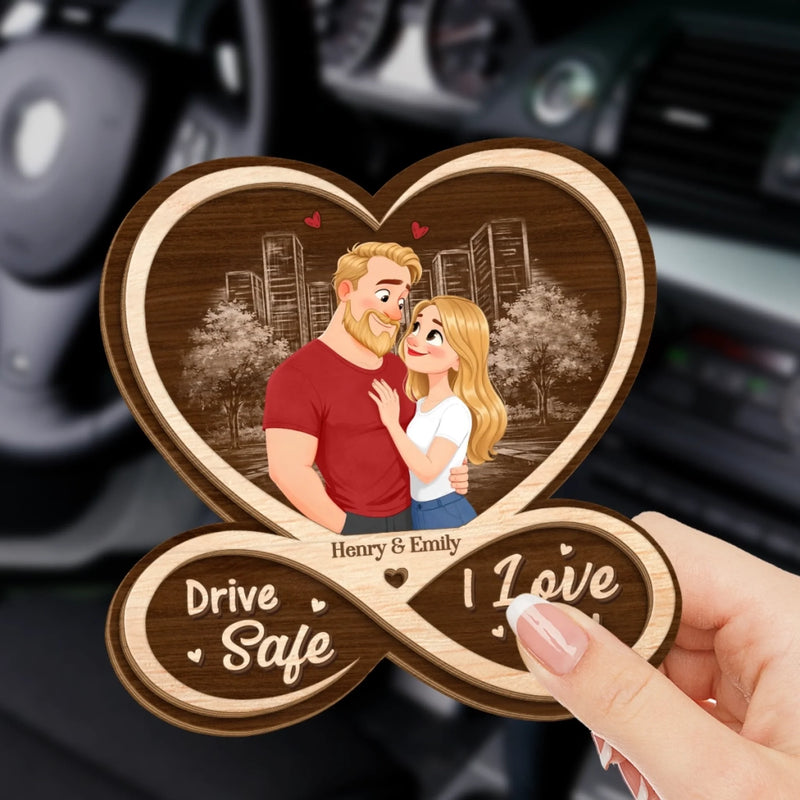 Personalised Car Visor Clip - Anniversary Wedding Gifts For Couple - You Make Life Feel Balanced