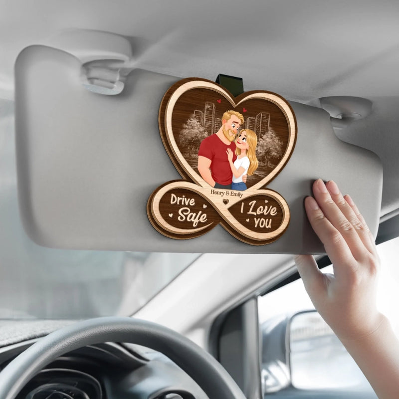Personalised Car Visor Clip - Anniversary Wedding Gifts For Couple - You Make Life Feel Balanced