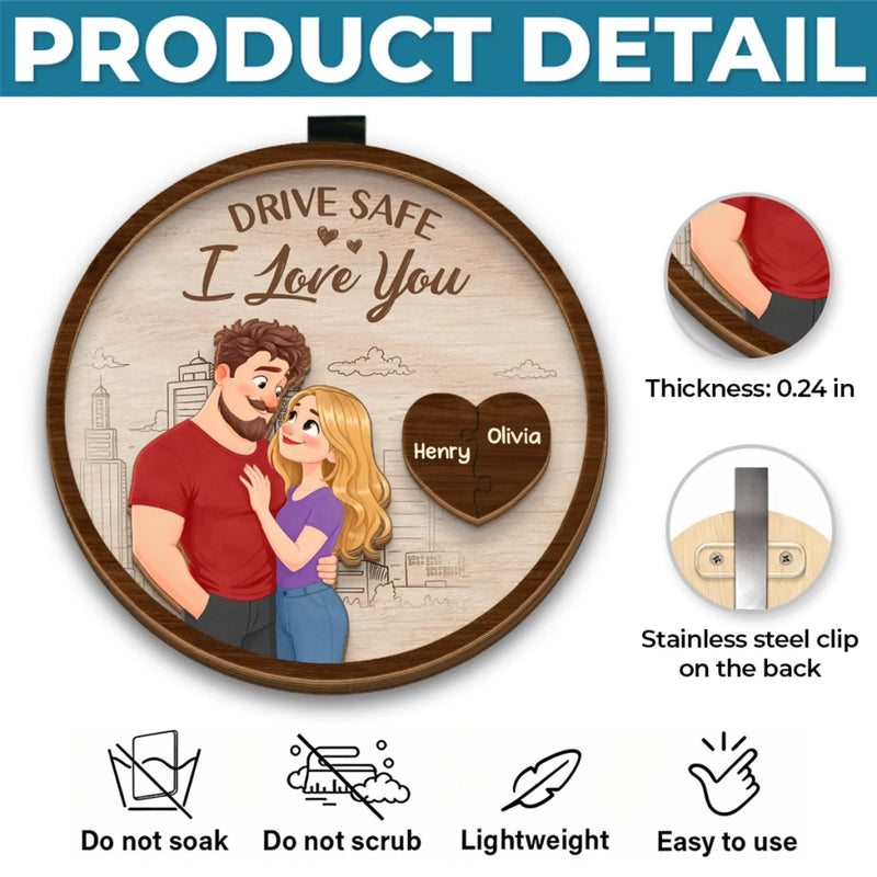 Personalised Car Visor Clip - Anniversary Wedding Gifts For Couple - Our Love Keeps Blooming