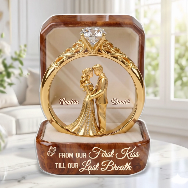 Personalised Acrylic Plaque - Anniversary Wedding Gifts For Couple - From This Moment To Forever