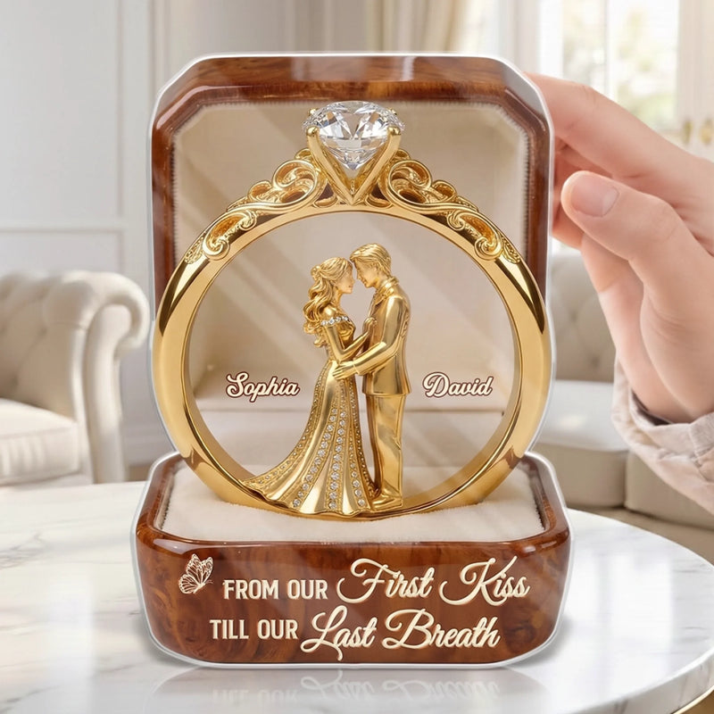 Personalised Acrylic Plaque - Anniversary Wedding Gifts For Couple - From This Moment To Forever