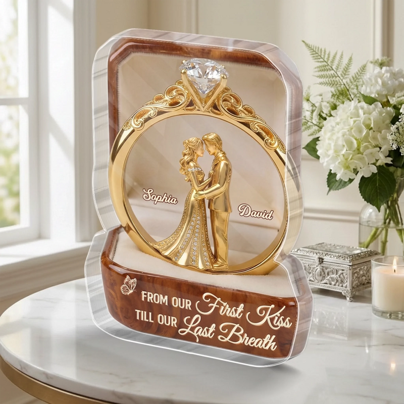 Personalised Acrylic Plaque - Anniversary Wedding Gifts For Couple - From This Moment To Forever