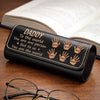 Personalized PU Leather Eyeglass Case - Father's Day Birthday Gifts For Dad, Grandpa - You Are the World