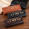 Personalized PU Leather Eyeglass Case - Father's Day Birthday Gifts For Dad, Grandpa - The Best Person Calls Me Papa copy