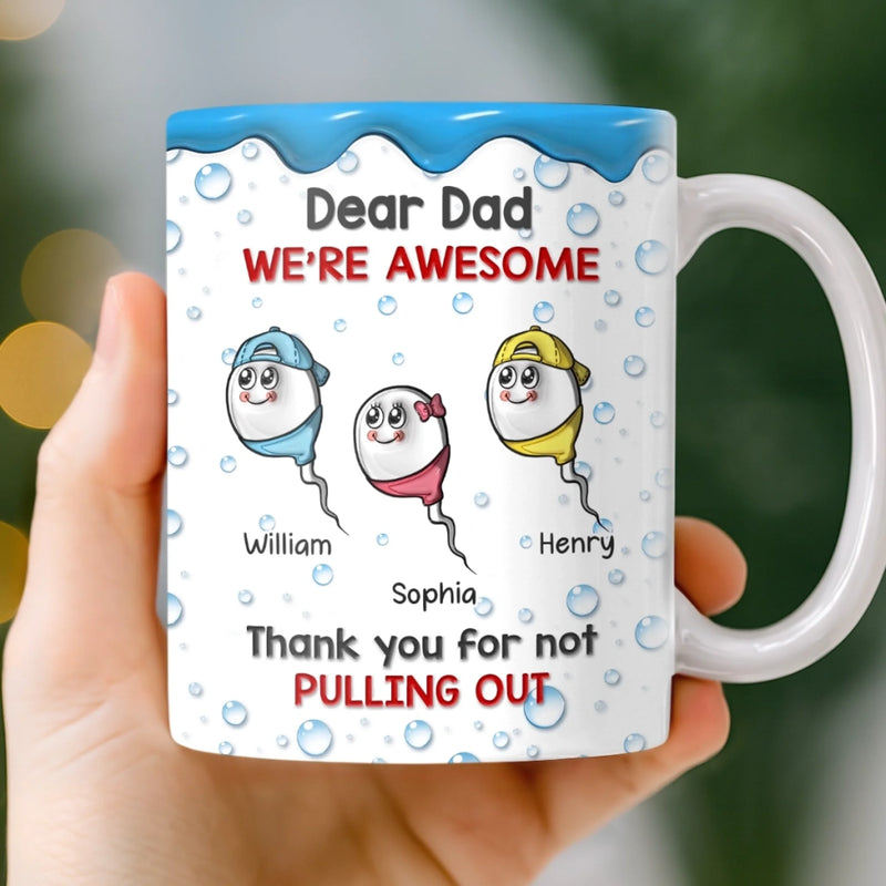 Personalised 3D Inflated Effect Mug – Father’s Day Gift for Dad – Thanks For Making Me