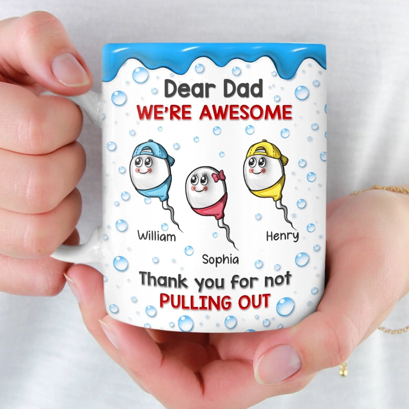 Personalised 3D Inflated Effect Mug – Father’s Day Gift for Dad – Thanks For Making Me