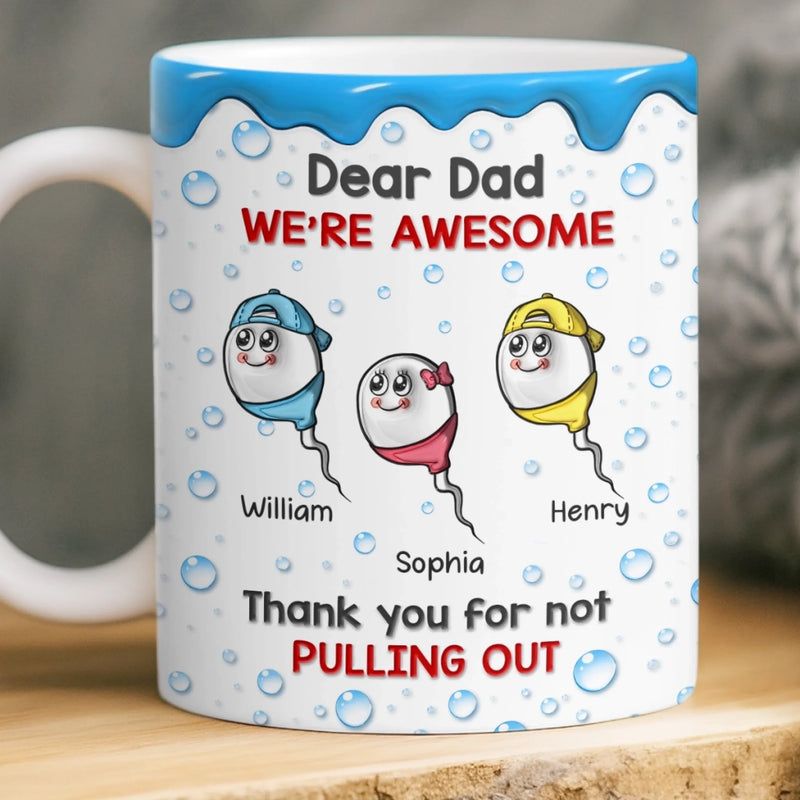 Personalised 3D Inflated Effect Mug – Father’s Day Gift for Dad – Thanks For Making Me
