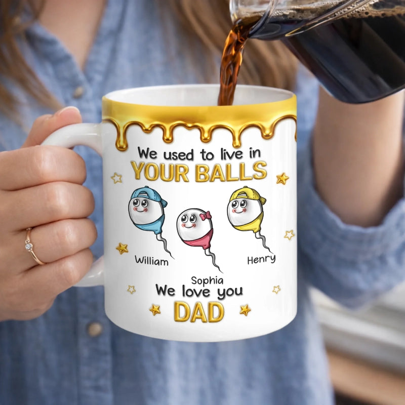Personalised 3D Inflated Effect Mug – Father’s Day Gift for Dad – Thanks For Making Me Exist