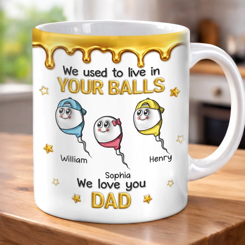 Personalised 3D Inflated Effect Mug – Father’s Day Gift for Dad – Thanks For Making Me Exist