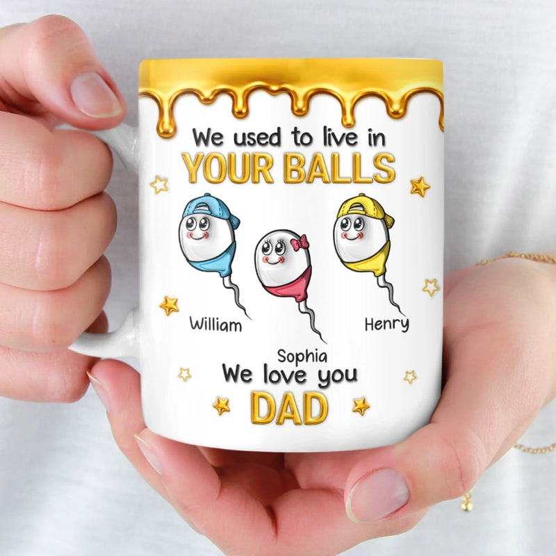 Personalised 3D Inflated Effect Mug – Father’s Day Gift for Dad – Thanks For Making Me Exist