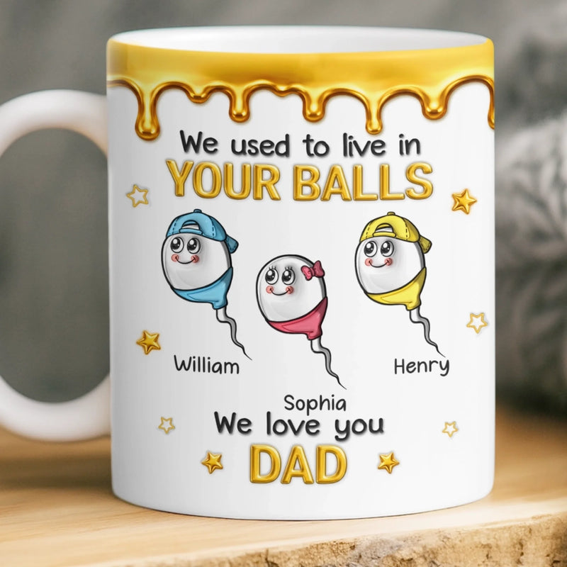 Personalised 3D Inflated Effect Mug – Father’s Day Gift for Dad – Thanks For Making Me Exist