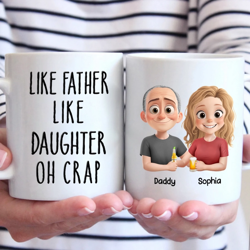Personalised Mug – Father's Day Gifts For Dad – Like Father Like Daughter