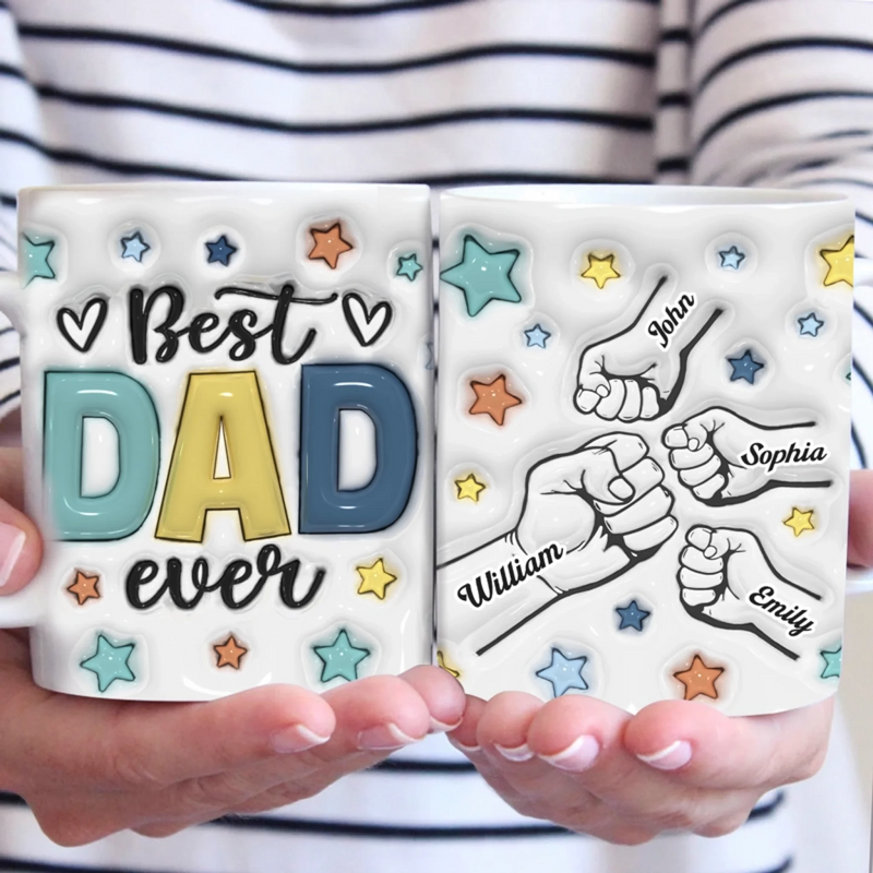 Personalised 3D Inflated Effect Mug – Father's Day Gifts For Dad – The Best Dad Ever Is Mine
