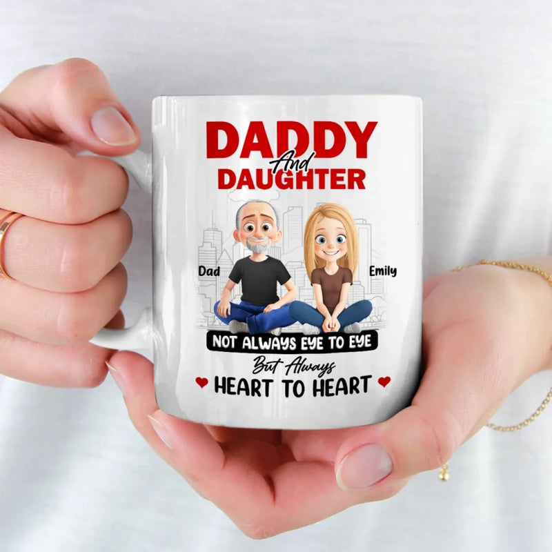 Personalised Mug – Father's Day Gifts For Dad, Grandpa – Always Heart To Heart