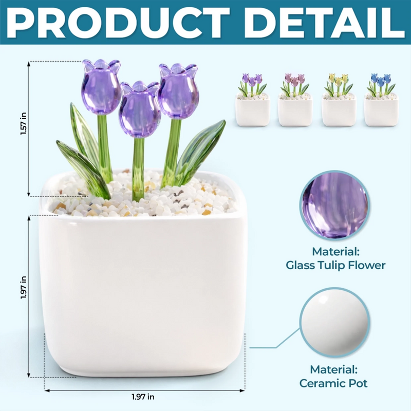 Personalised Glass Everlasting Tulips – Mother’s Day Gifts for Daughter – My Forever Love