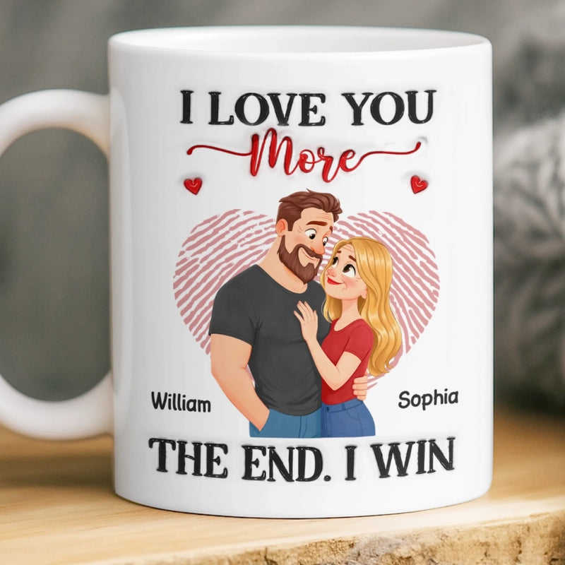 Personalised 3D Inflated Effect Mug - Anniversary Wedding Gifts For Couple - I Won Your Heart