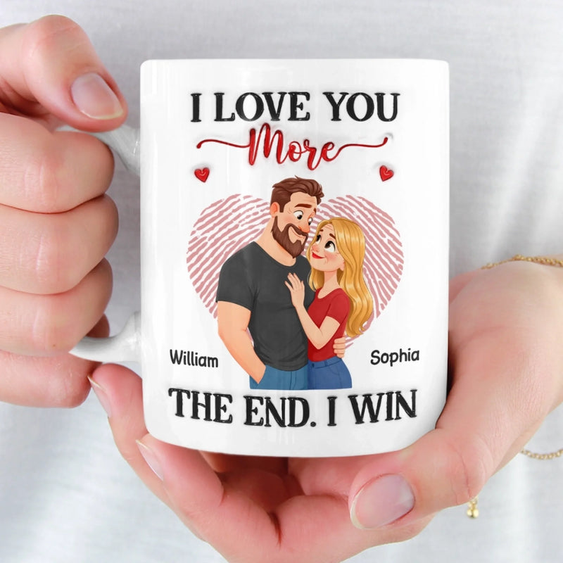 Personalised 3D Inflated Effect Mug - Anniversary Wedding Gifts For Couple - I Won Your Heart
