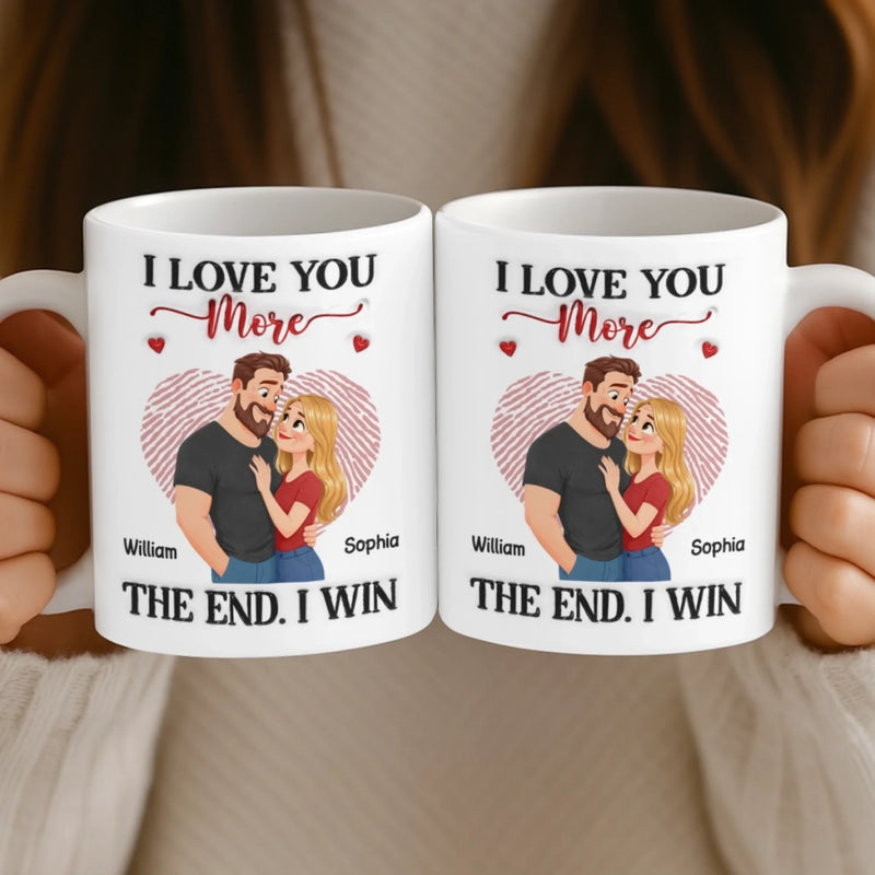Personalised 3D Inflated Effect Mug - Anniversary Wedding Gifts For Couple - I Won Your Heart