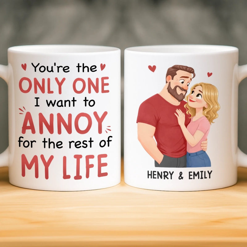 Personalised Mug - Anniversary Wedding Gifts For Couple - Annoying You For Life