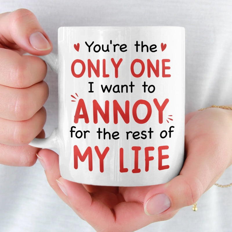 Personalised Mug - Anniversary Wedding Gifts For Couple - Annoying You For Life