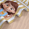 Personalised Beach Towel - Summer Vacation And Travel Gifts For Family, Kids - Too Much Poolside Cuteness