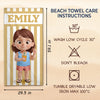 Personalised Beach Towel - Summer Vacation And Travel Gifts For Family, Kids - Too Much Poolside Cuteness