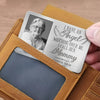 Personalised Memorial Wallet Card with Photo – “Gone But Never Far From My Heart” – Sympathy Gift for Family