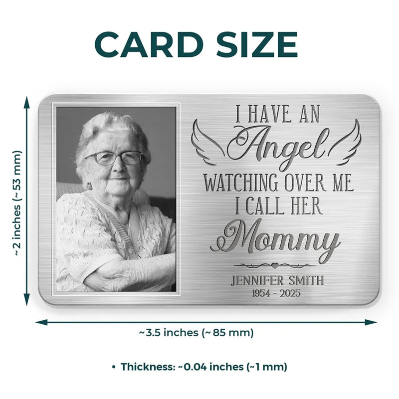 Personalised Memorial Wallet Card with Photo – “Gone But Never Far From My Heart” – Sympathy Gift for Family