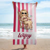 Personalised Beach Towel - Summer Vacation And Travel Gifts For Couple, Her & Him - Every Sunset, I Choose You