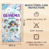 Personalised Beach Towel - Summer Vacation And Travel Gifts For Mum, Grandma - This Grandma Belongs To Us