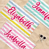 Personalised Beach Towel - Summer Vacation And Travel Gifts For Best Friends, Sisters - Let’s Hit The Beach