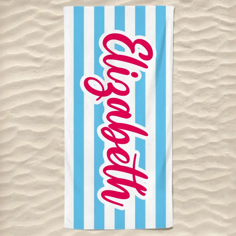 Personalised Beach Towel - Summer Vacation And Travel Gifts For Best Friends, Sisters - Let’s Hit The Beach