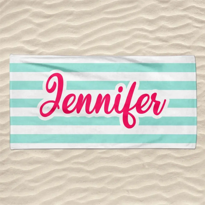 Personalised Beach Towel - Summer Vacation And Travel Gifts For Best Friends, Sisters - Let’s Hit The Beach