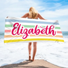 Personalised Beach Towel - Summer Vacation And Travel Gifts For Best Friends, Sisters - Let’s Hit The Beach