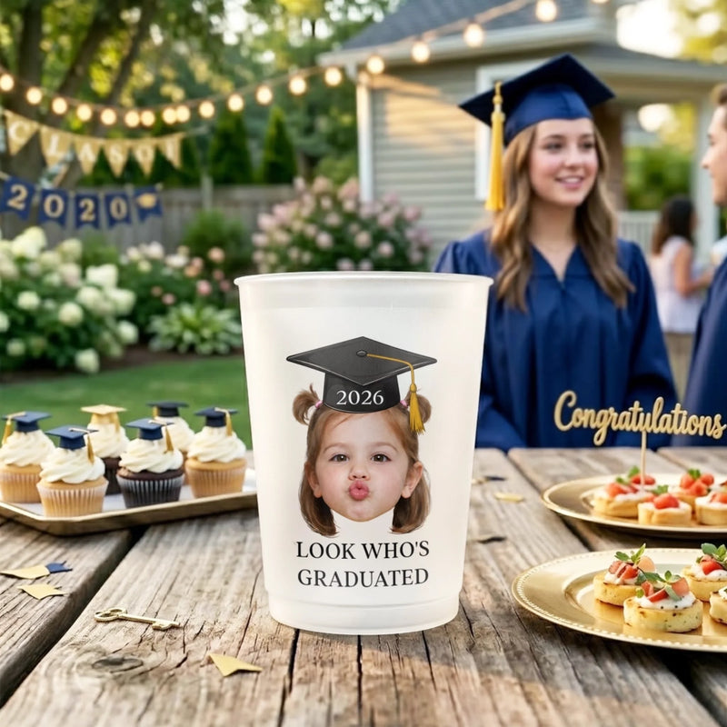 Personalised Photo Plastic Cups – Meaningful Memorial or Graduation Gift – Ready To Shine