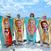 Personalised Beach Towel - Summer Vacation And Travel Gifts For Best Friends, Sisters - Sun, Sea & Good Vibes