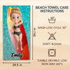 Personalised Beach Towel - Summer Vacation And Travel Gifts For Best Friends, Sisters - Sun, Sea & Good Vibes