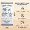Personalised Beach Towel - Summer Vacation And Travel Gifts For Best Friends, Sisters - Good Vibes All Day