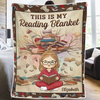 Personalised Blanket - Book Lover Gifts For Readers, Bookworms - This Is My Reading Blanket