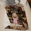 Personalised Blanket - Book Lover Gifts For Readers, Bookworms - Just A Girl Who Loves Books